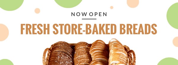 Bakery Opening Food Facebook Cover Photo Template