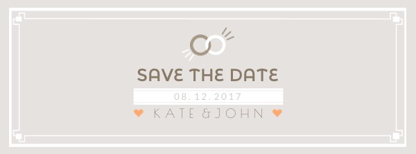 Ring Save the Date Facebook Cover Photo Template